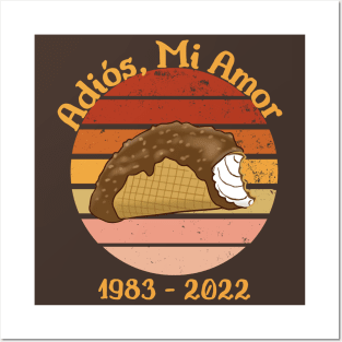 Choco Taco Adios Mi Amor Funny Ice Cream Brown Posters and Art